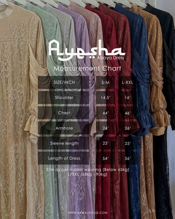 size chart ayesha